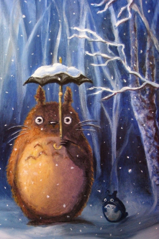 Das My Neighbor Totoro Wallpaper 320x480