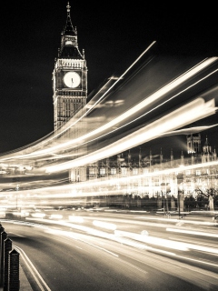 Fondo de pantalla Big Ben London City Lights 240x320