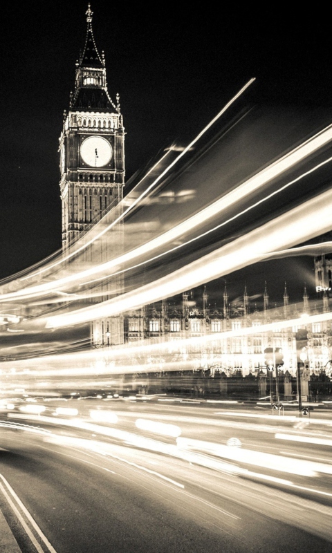 Big Ben London City Lights screenshot #1 480x800