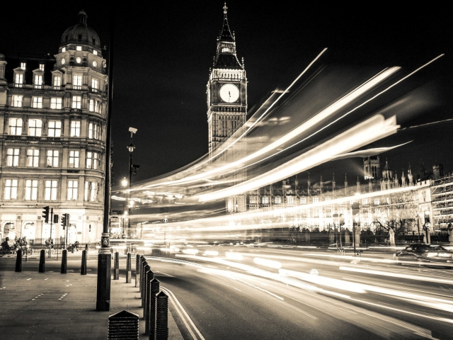 Das Big Ben London City Lights Wallpaper 640x480