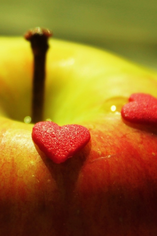 Heart And Apple wallpaper 320x480