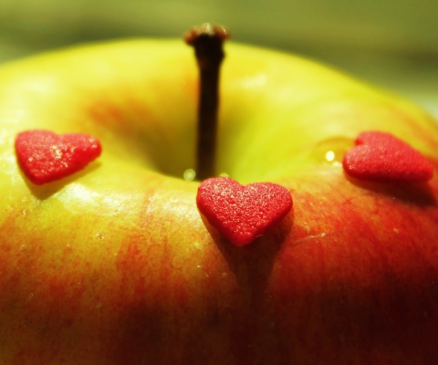 Heart And Apple wallpaper 480x400