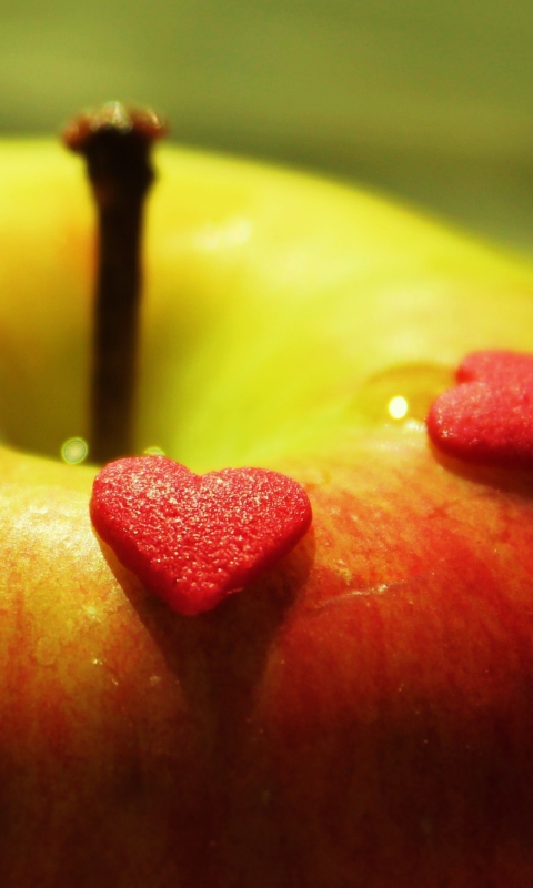 Heart And Apple wallpaper 480x800