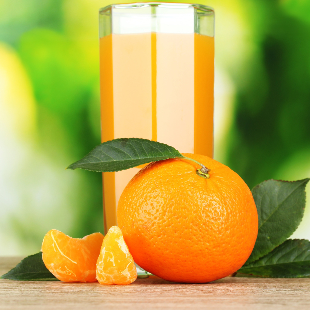 Обои Orange and Mandarin Juice 1024x1024
