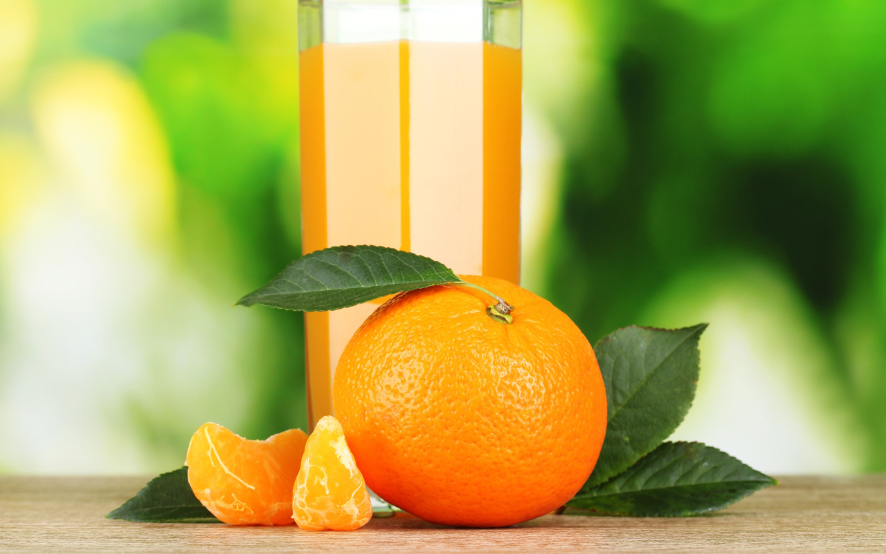 Orange and Mandarin Juice wallpaper 1280x800