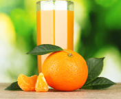 Das Orange and Mandarin Juice Wallpaper 176x144