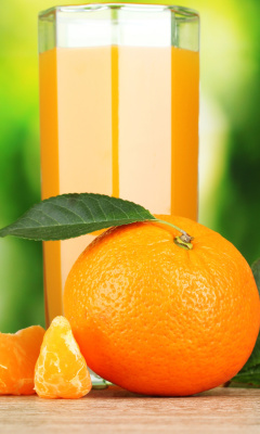 Orange and Mandarin Juice wallpaper 240x400