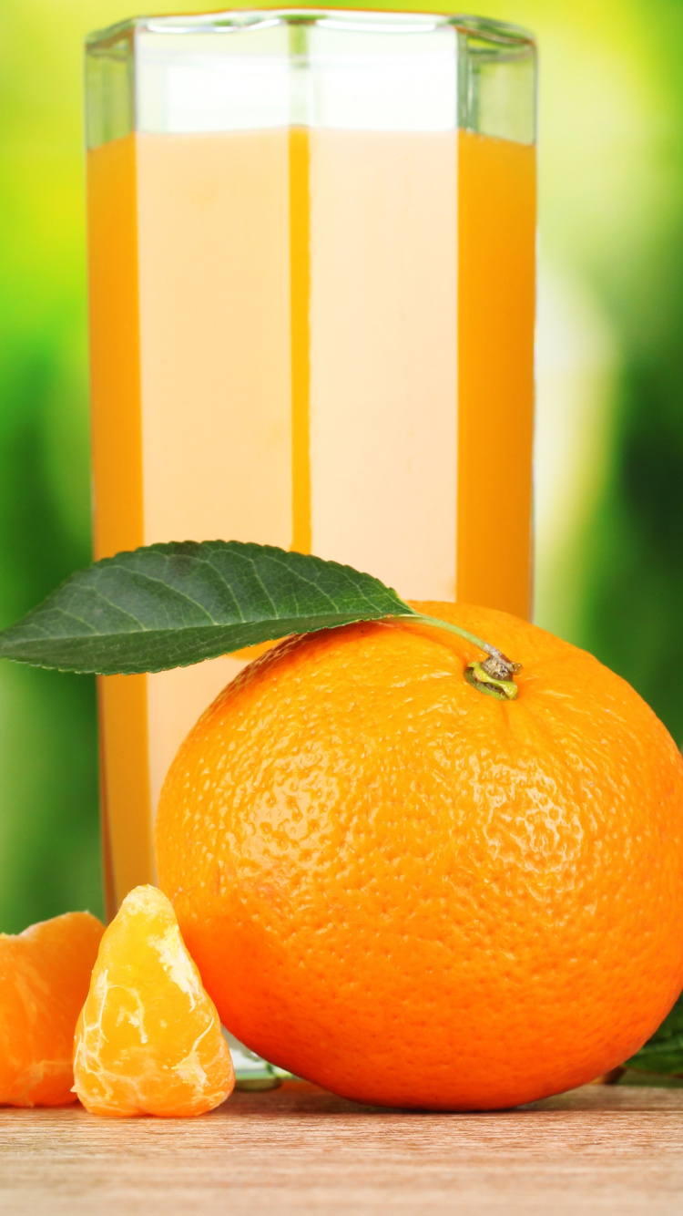 Fondo de pantalla Orange and Mandarin Juice 750x1334