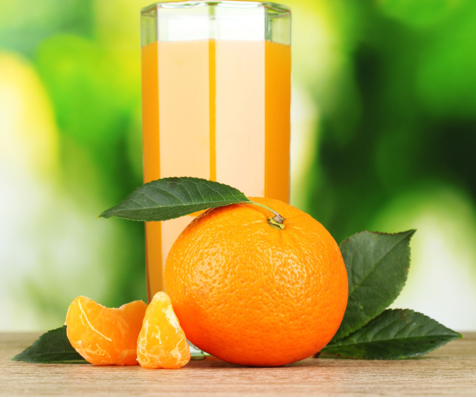 Orange and Mandarin Juice wallpaper 960x800