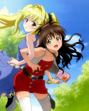 Mikan Yuuki and Konjiki no Yami from To Love Ru Anime wallpaper 176x220