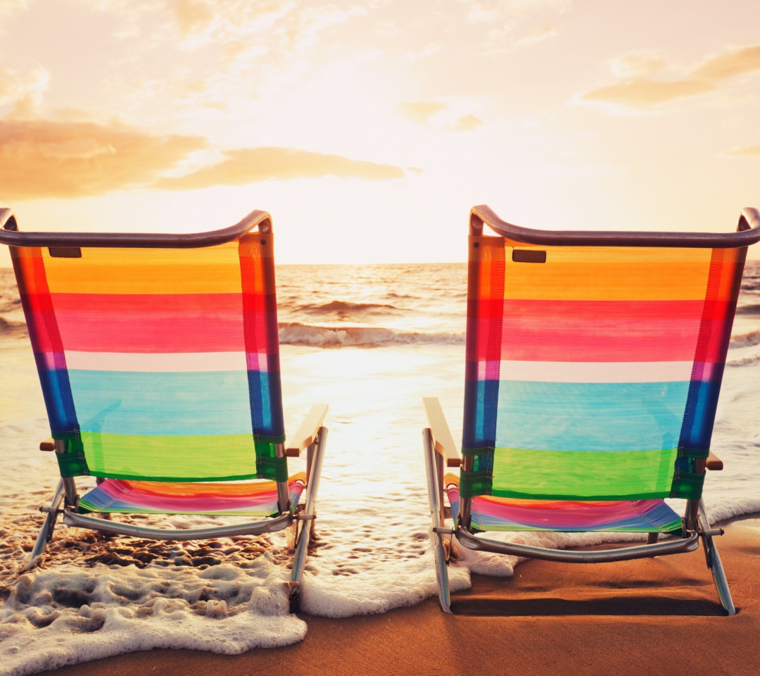 Обои Beach Chairs 1080x960