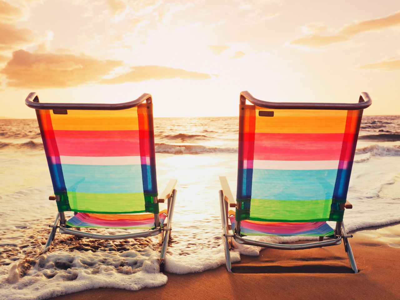 Beach Chairs wallpaper 1280x960