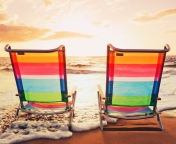Обои Beach Chairs 176x144