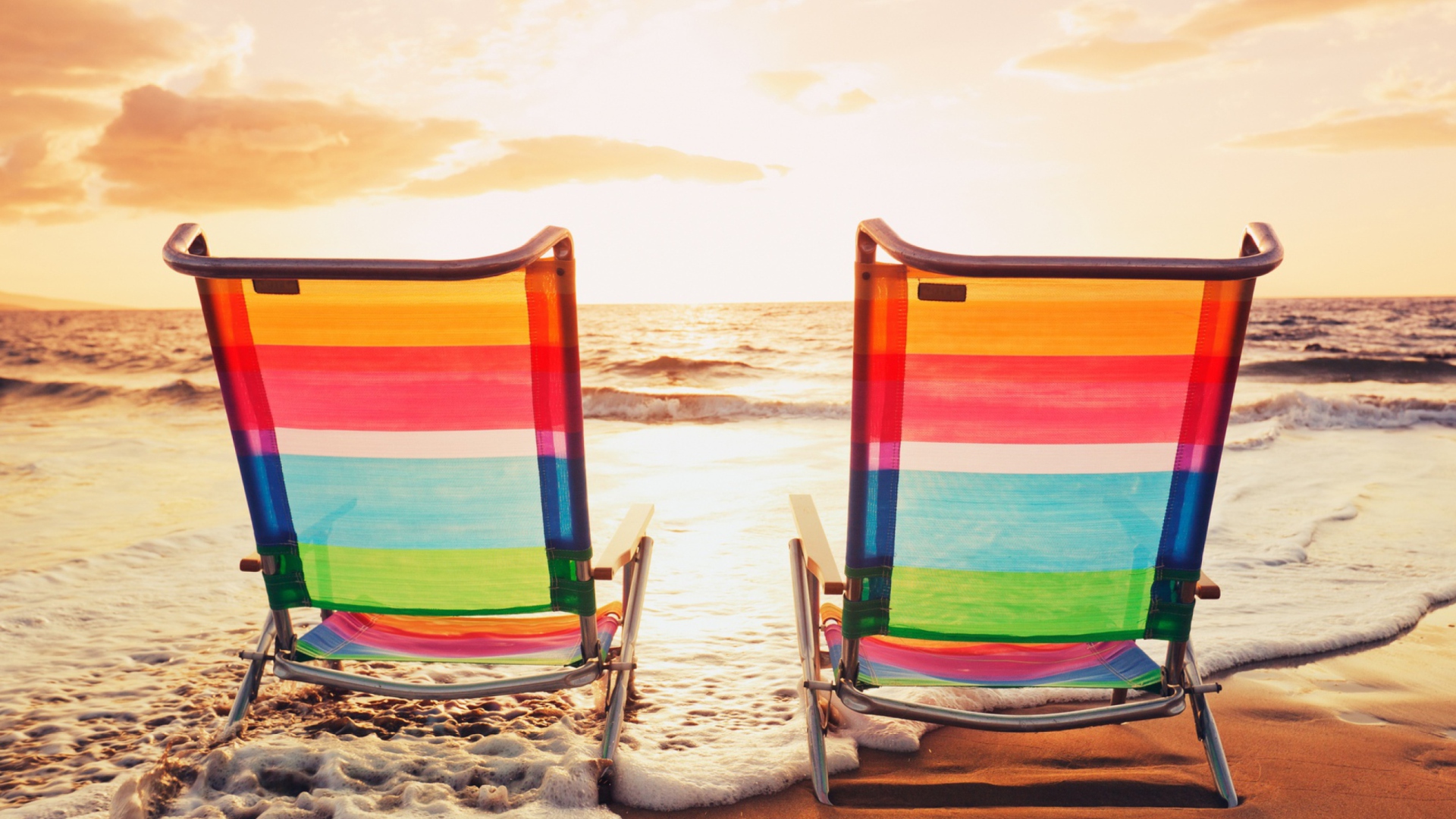 Beach Chairs wallpaper 1920x1080