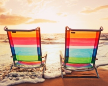Обои Beach Chairs 220x176