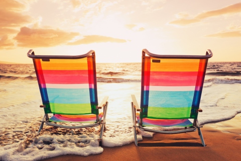 Обои Beach Chairs 480x320