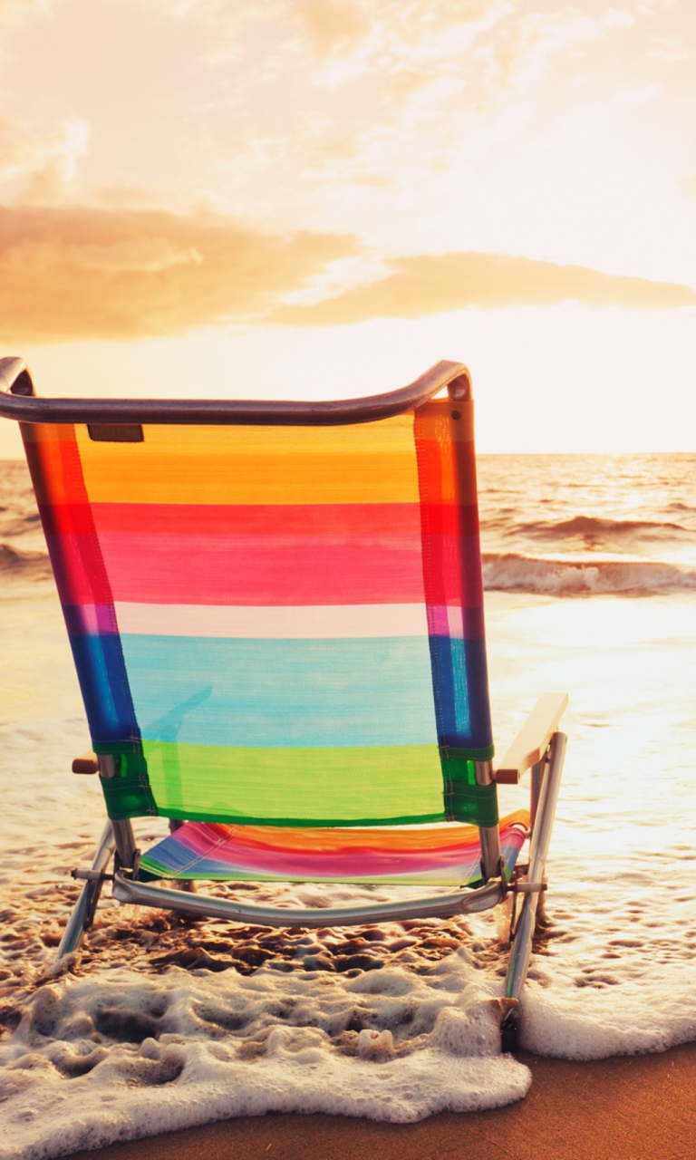 Das Beach Chairs Wallpaper 768x1280