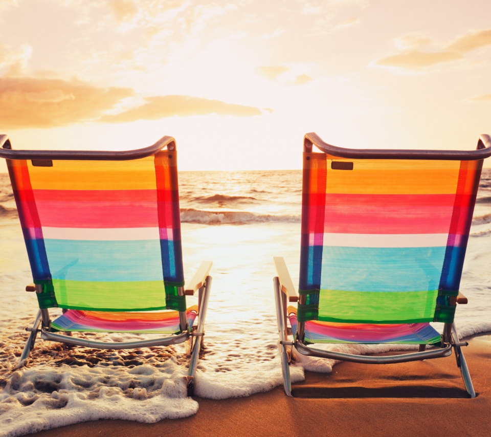 Обои Beach Chairs 960x854