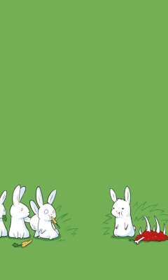 Carnivorous Rabbit wallpaper 240x400