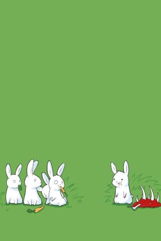 Carnivorous Rabbit wallpaper 320x480