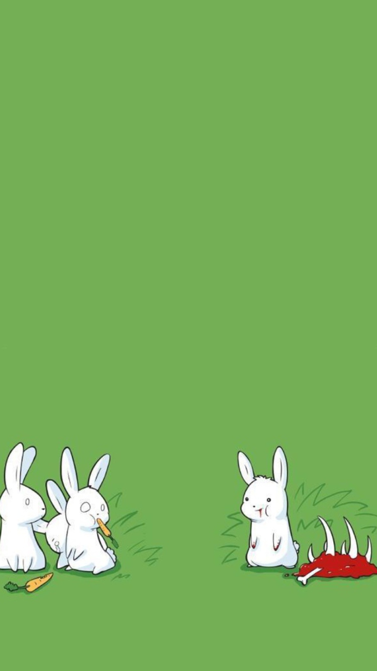Carnivorous Rabbit wallpaper 750x1334