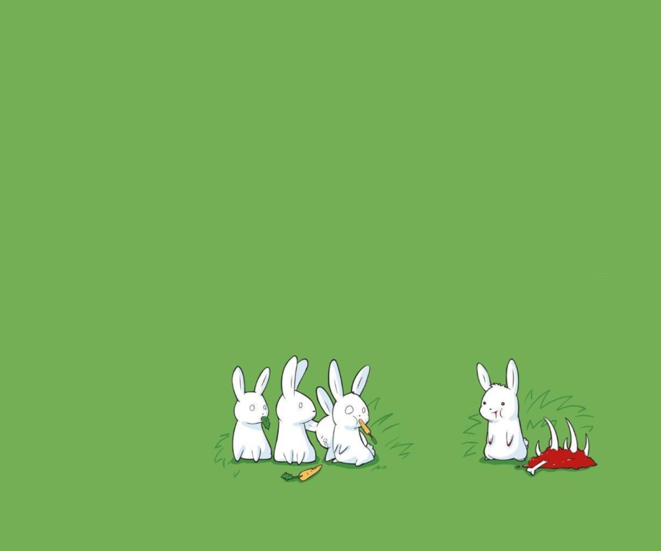 Carnivorous Rabbit wallpaper 960x800