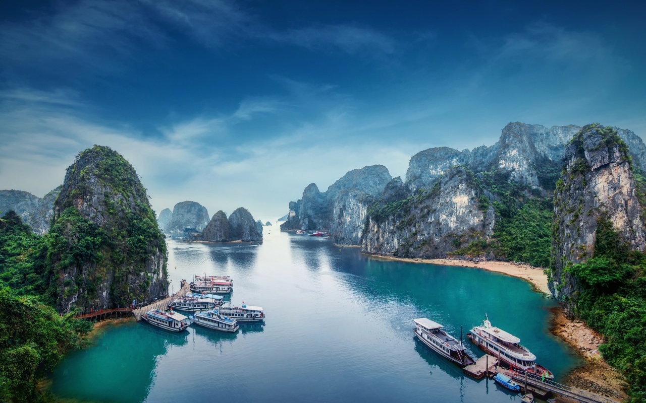 Fondo de pantalla Hạ Long Bay Vietnam Attractions 1280x800