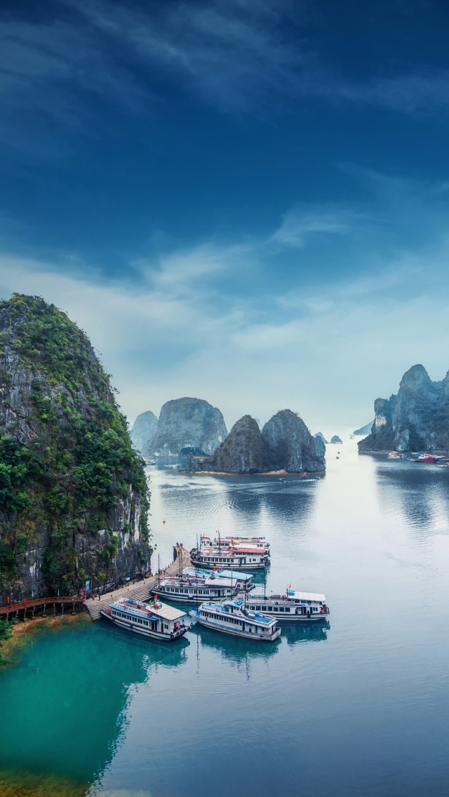 Fondo de pantalla Hạ Long Bay Vietnam Attractions 640x1136
