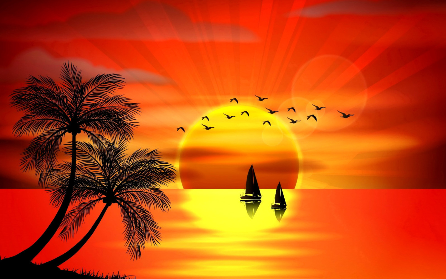 Das Beautiful Sunset Wallpaper 1440x900