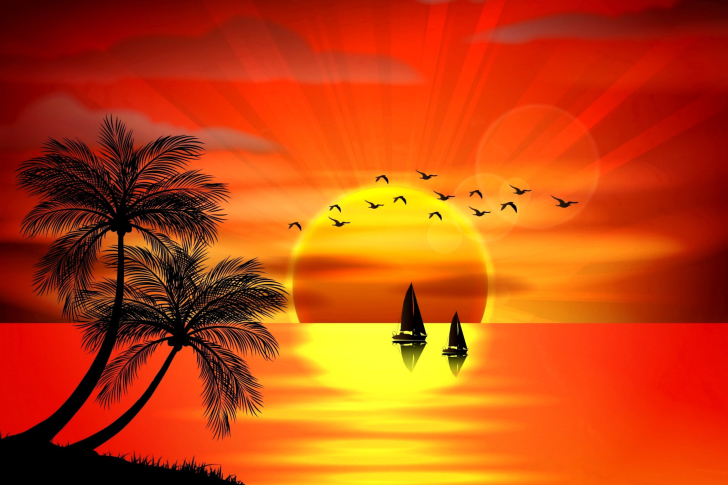 colorful sunset wallpaper