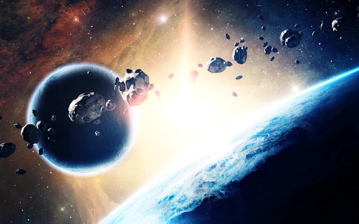 Asteroids In Space wallpaper 1440x900