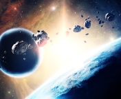 Das Asteroids In Space Wallpaper 176x144