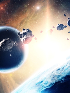 Asteroids In Space wallpaper 240x320