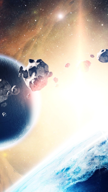 Asteroids In Space wallpaper 360x640