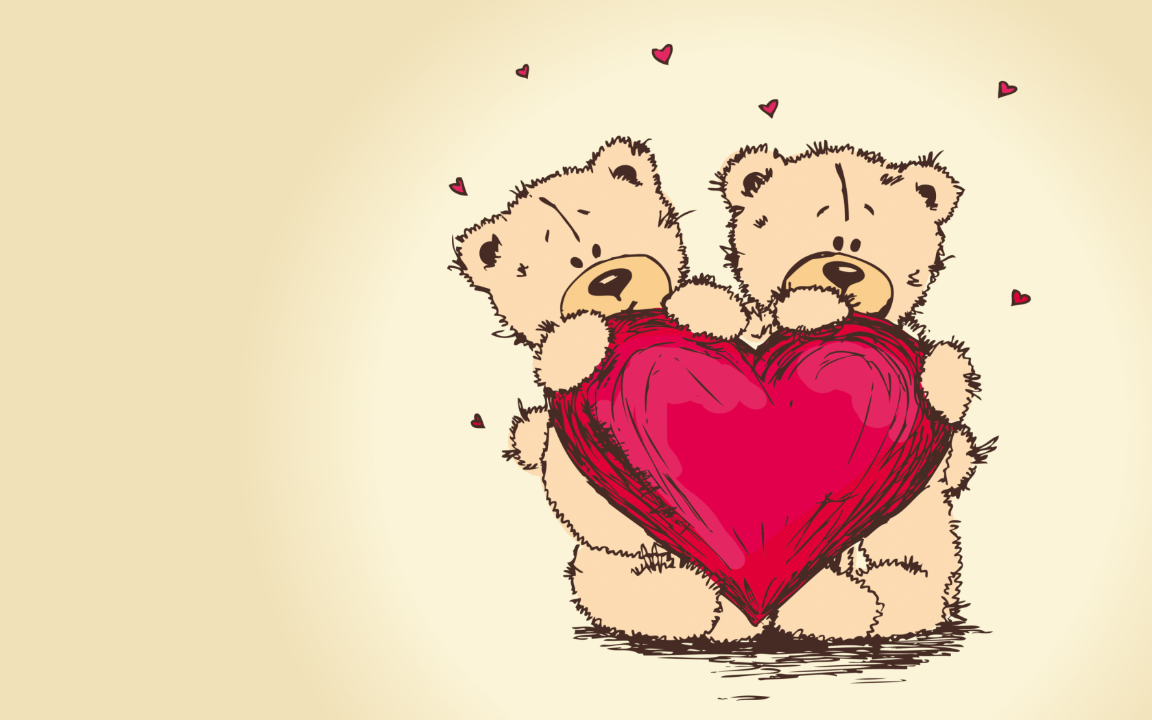 Sfondi Valentine's Teddy Bears 1680x1050