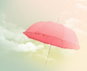 Pink Umbrella wallpaper 176x144