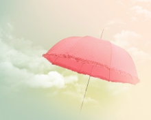 Pink Umbrella wallpaper 220x176