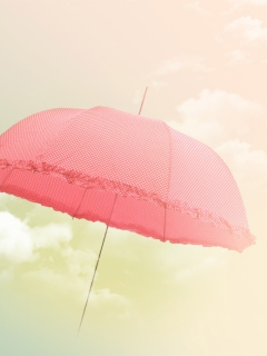 Pink Umbrella wallpaper 240x320