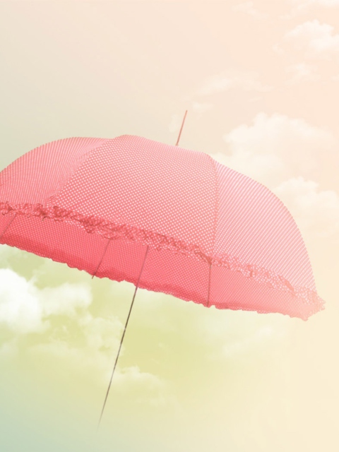 Обои Pink Umbrella 480x640