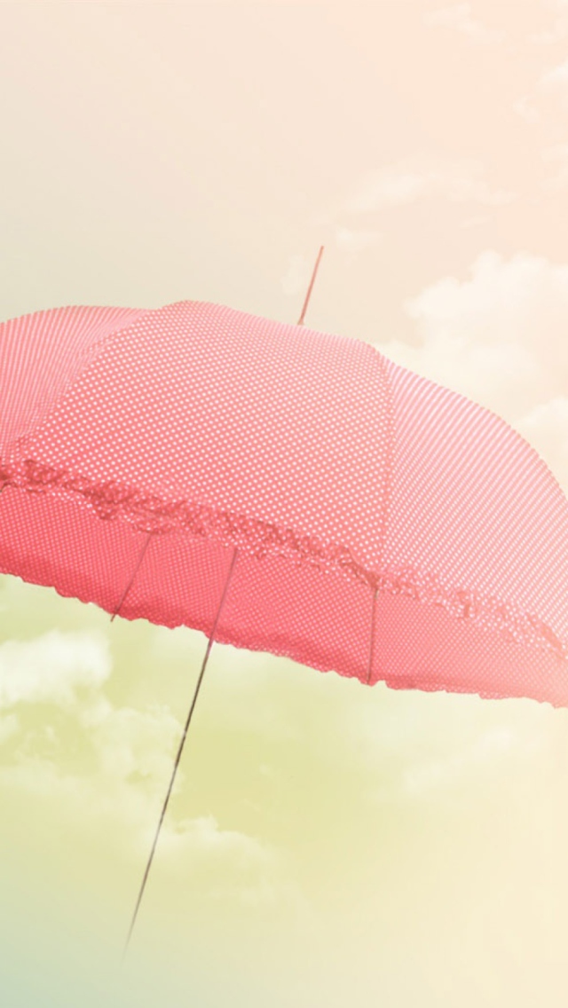 Обои Pink Umbrella 640x1136