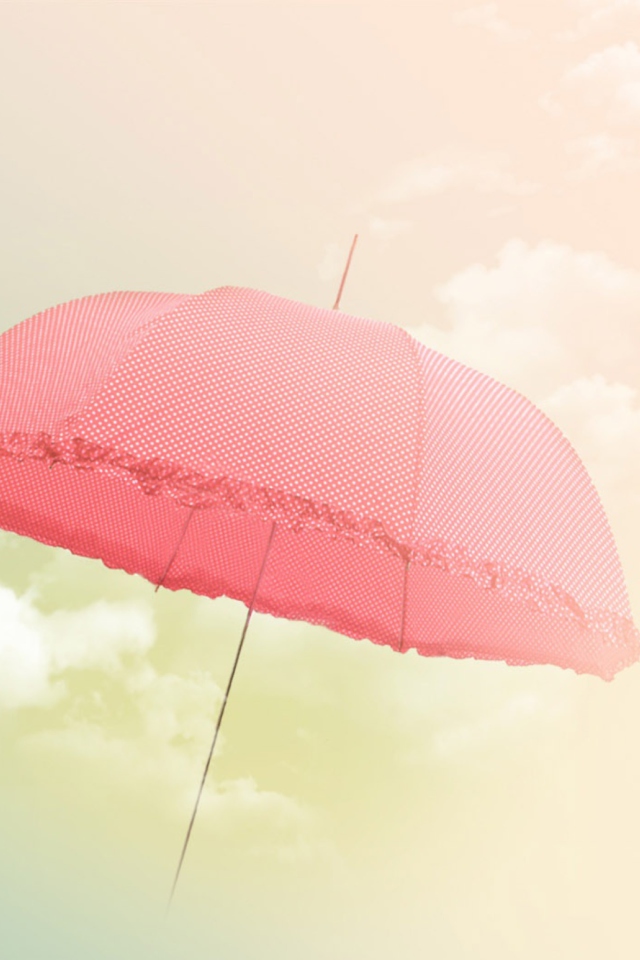 Pink Umbrella wallpaper 640x960