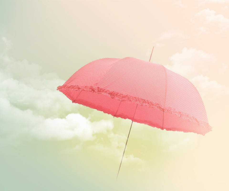 Pink Umbrella wallpaper 960x800