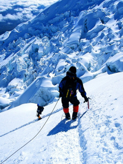 Sfondi Climbers in Nepal 240x320