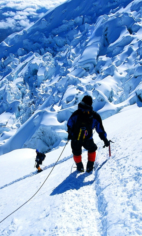 Sfondi Climbers in Nepal 480x800