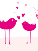 Das Birds And Valentines Day Wallpaper 132x176