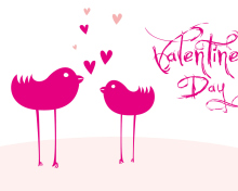 Das Birds And Valentines Day Wallpaper 220x176