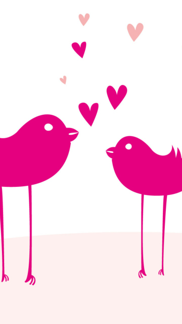 Birds And Valentines Day wallpaper 360x640
