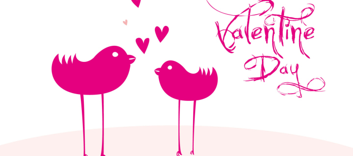 Das Birds And Valentines Day Wallpaper 720x320