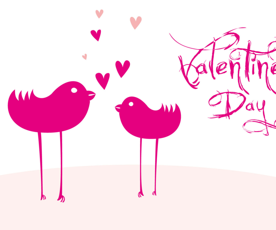 Das Birds And Valentines Day Wallpaper 960x800