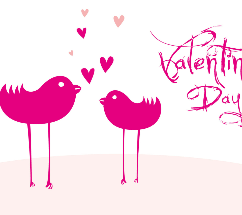 Das Birds And Valentines Day Wallpaper 960x854